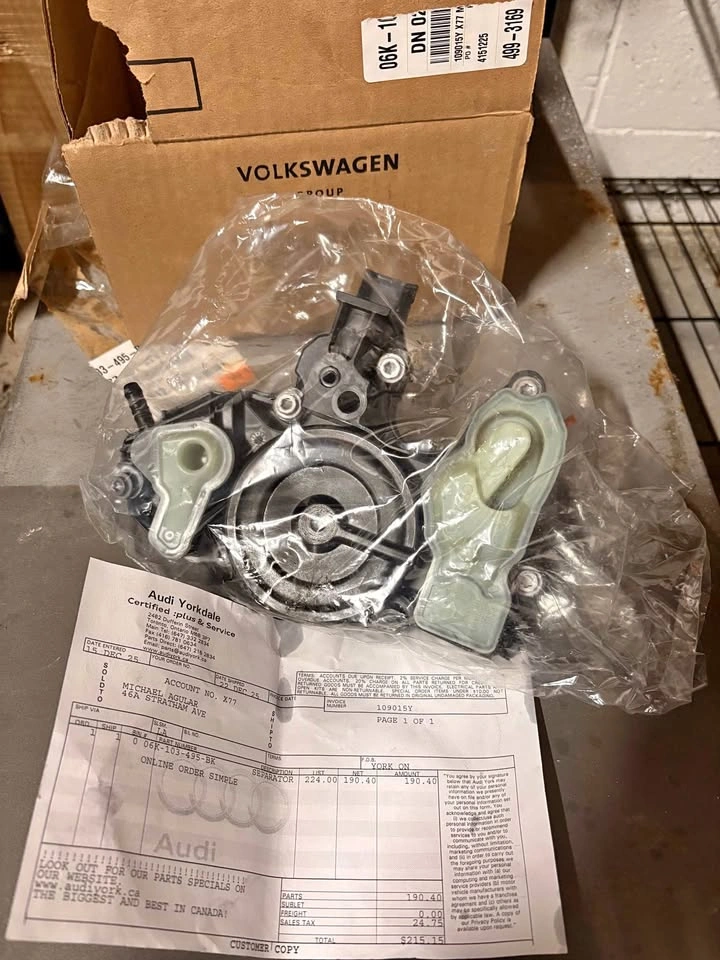 Volkswagen PCV Oil Separator