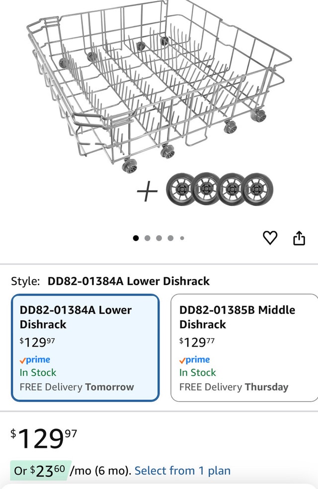 NEW BOTTOM RACK FOR SAMSUNG DISHWASHER