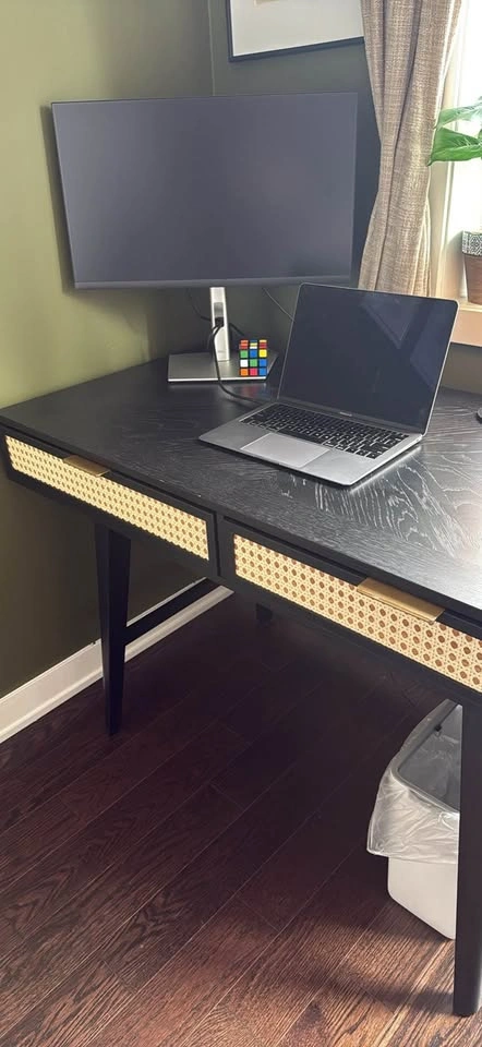 Black Rattan Desk - photo 3