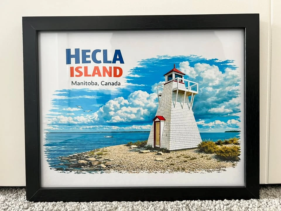 Hecla Island Watch Tower Scenic Waterfront Framed Art