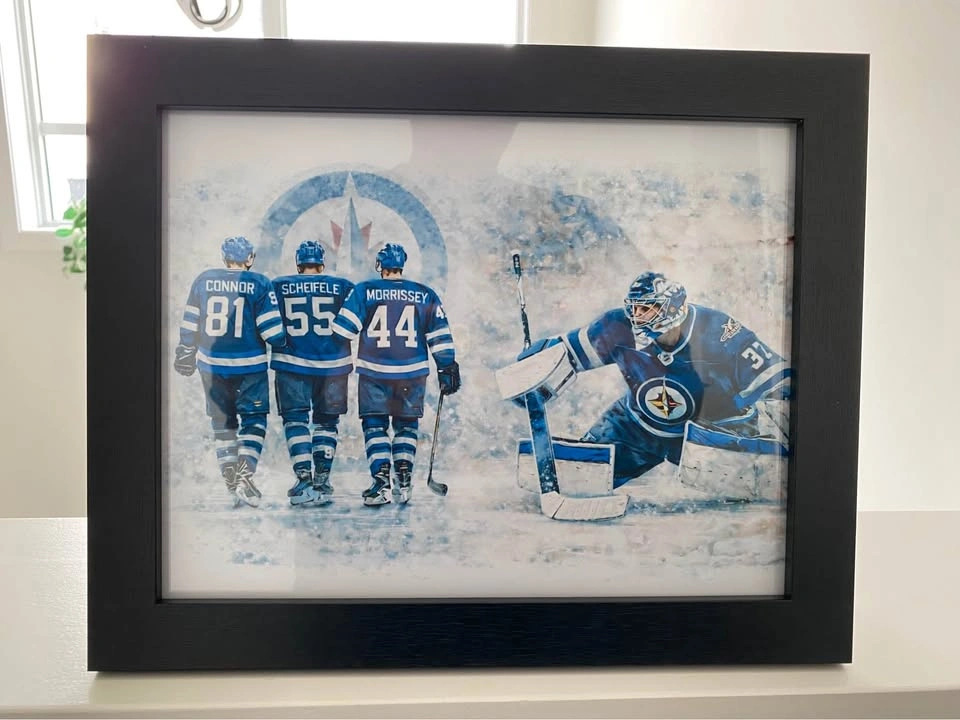 Winnipeg Jets Framed Art – Great for Any Jets Fan! ✈️