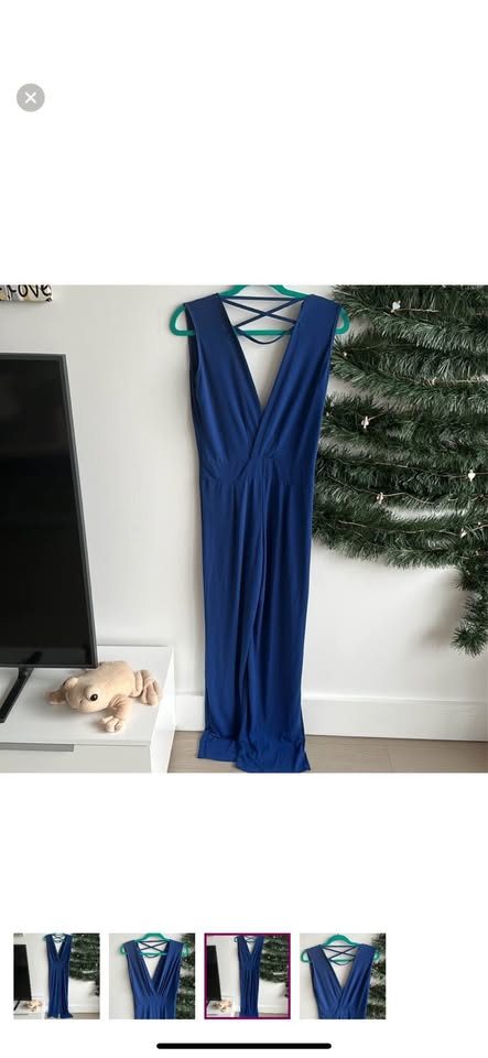 Blue jump suit - only size - can fit small and medium - photo 3