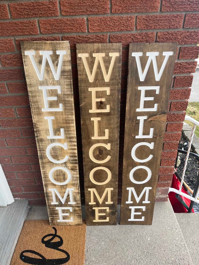 Welcome Sign Wood Handmade - photo 4