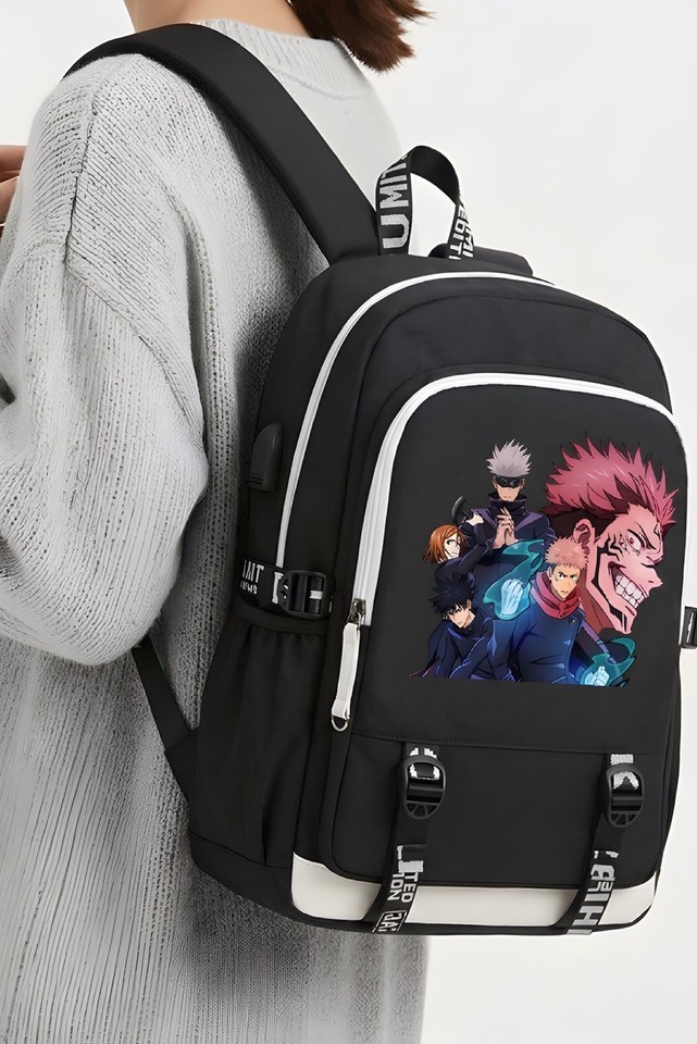 Jujutsu Kaisen Backpack Gojo Sukuna Yuji Anime Graphic Print Sch - photo 4
