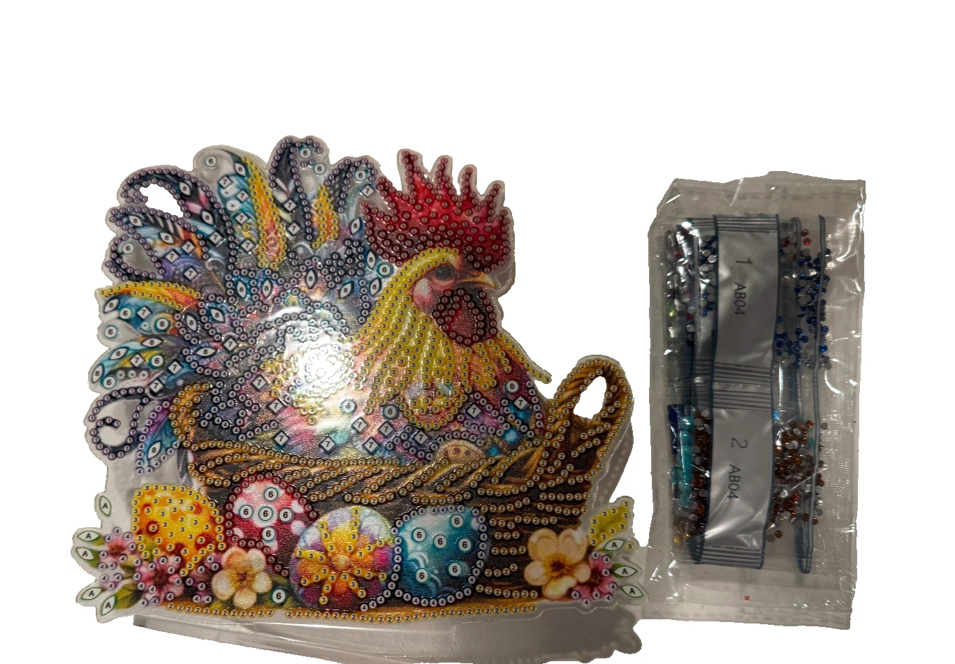 Diamond Art Painting ROOSTER Table Top Desk Home Office Decor - photo 2