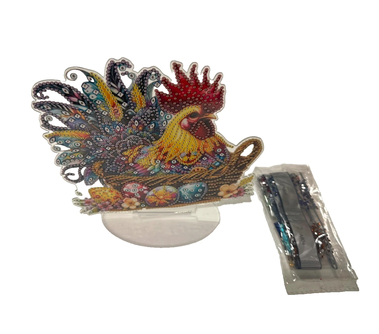 Diamond Art Painting ROOSTER Table Top Desk Home Office Decor - photo 3