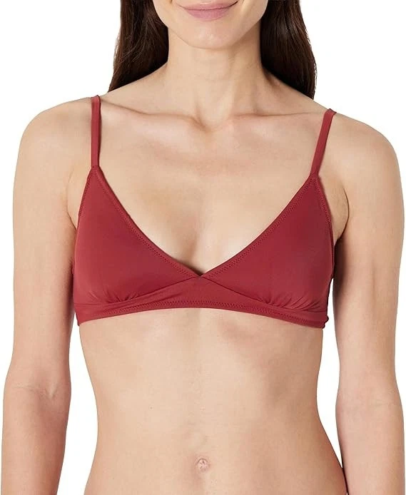 Amazon Essentials Women's Bikini Top Blue M
