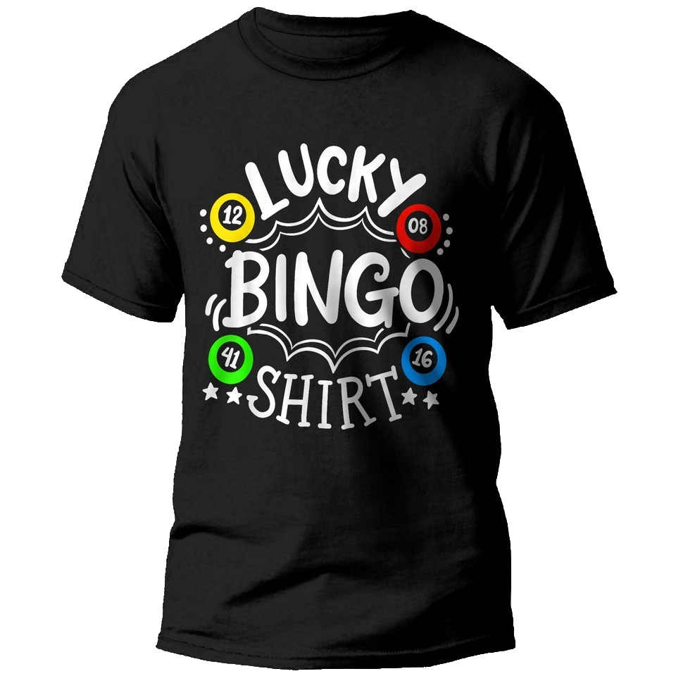 Lucky Bingo T-Shirt - Black, Men's Size