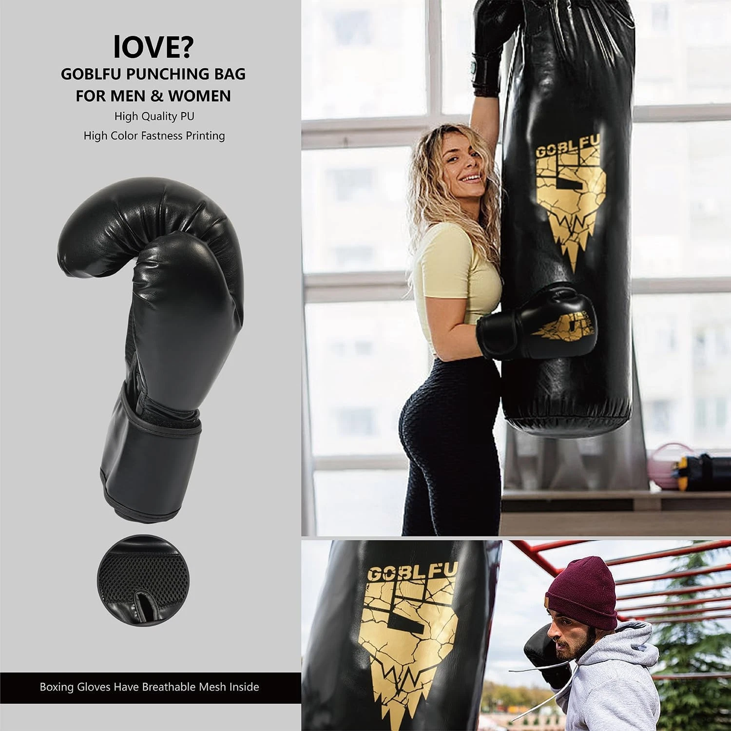 4ft PU Heavy Unfilled Boxing Bag for Adults - photo 3