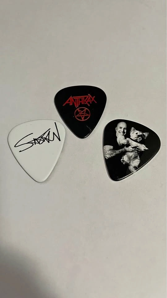 Anthrax Band Guitar Picks: Logo, Signature & Scott Ian w/ Dog Ph