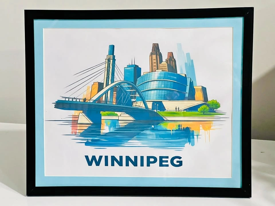 Winnipeg Skyline Framed Artwork – Perfect Home or Office Decor