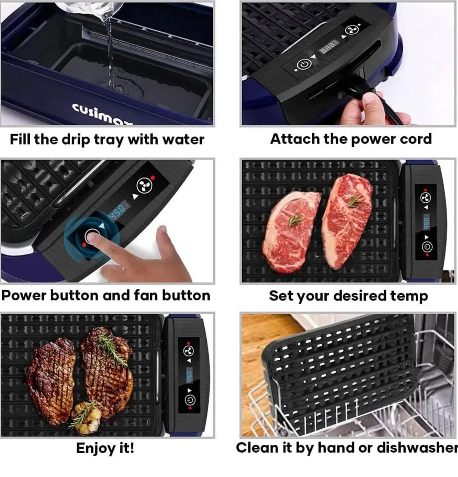 New in box Cusimax smokeless grill image indicator(6)