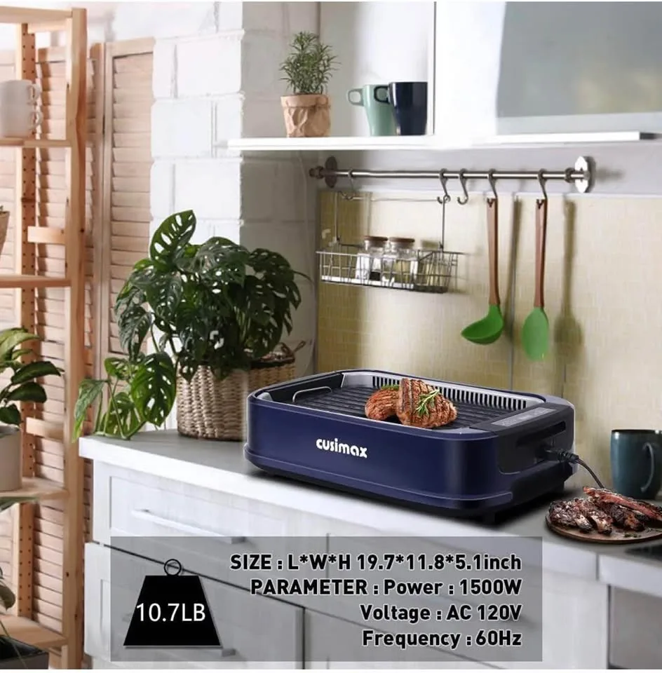 New in box Cusimax smokeless grill image indicator(7)