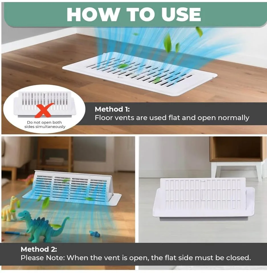 New in box floor air vent deflectors 4” x 10” 2-pack image indicator(3)