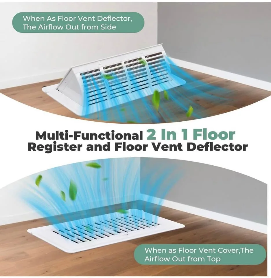 New in box floor air vent deflectors 4” x 10” 2-pack image indicator(4)