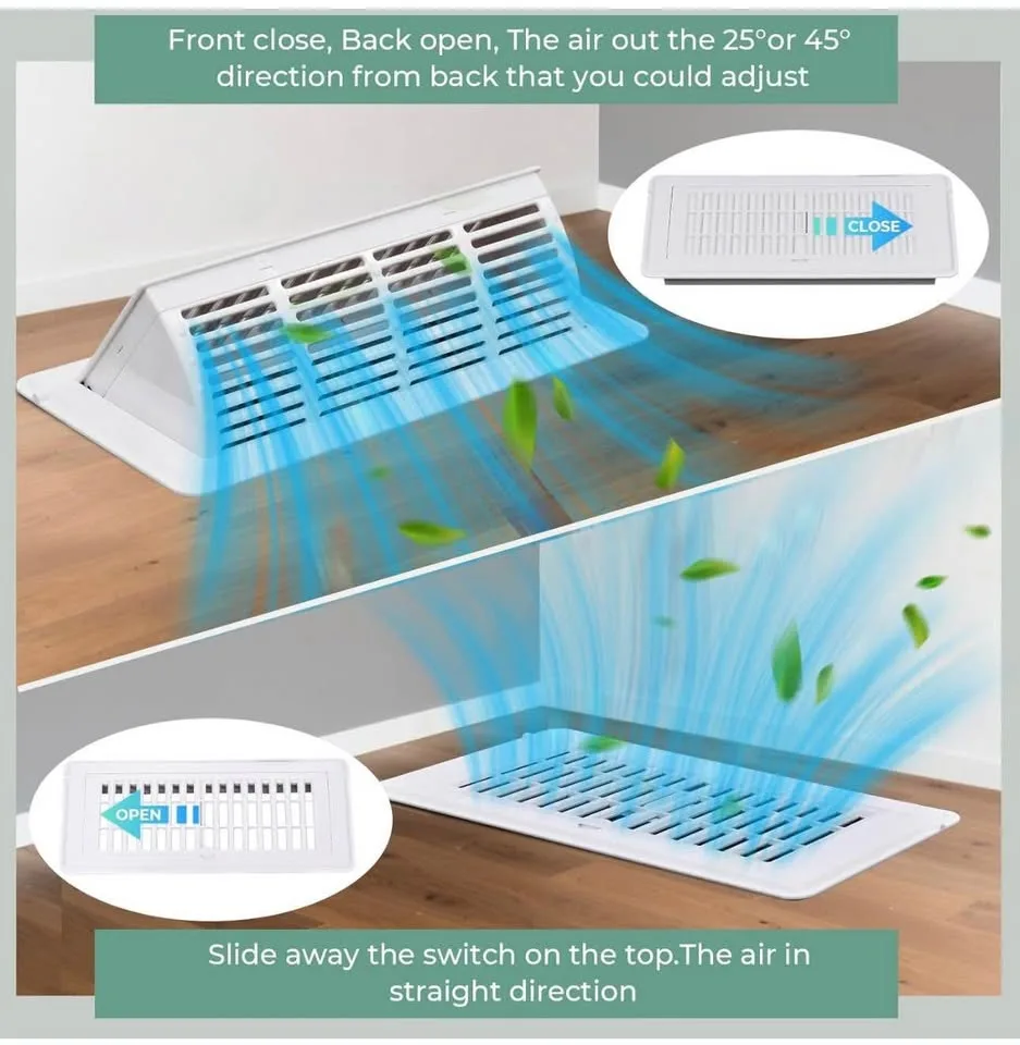 New in box floor air vent deflectors 4” x 10” 2-pack image indicator(6)