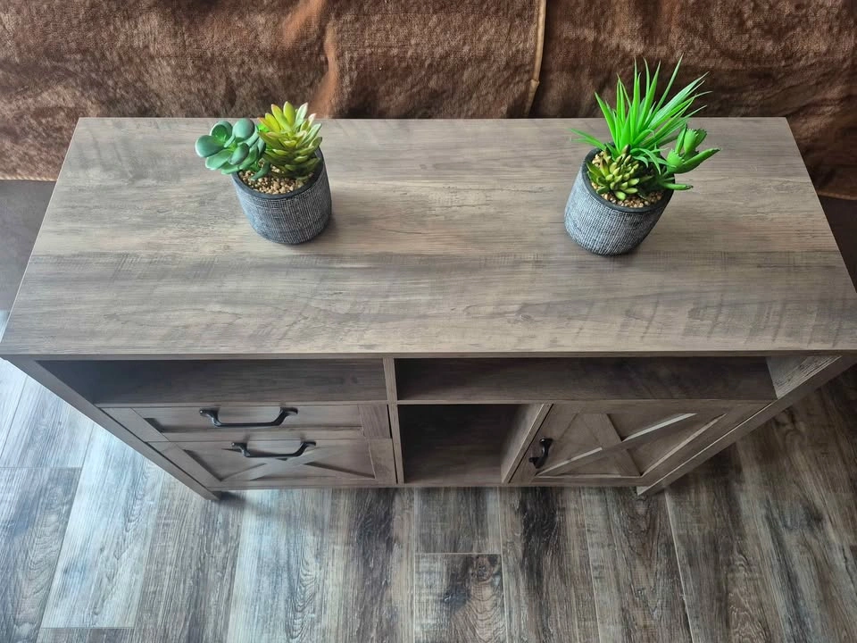 Lateral Filing Cabinet, 3 Drawer Farmhouse, Grey - photo 3