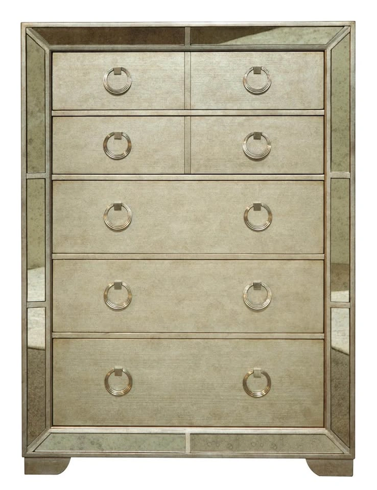 Pulaski Farrah 5-Drawer Chest / Tall Dresser – Mirrored Metallic - photo 4