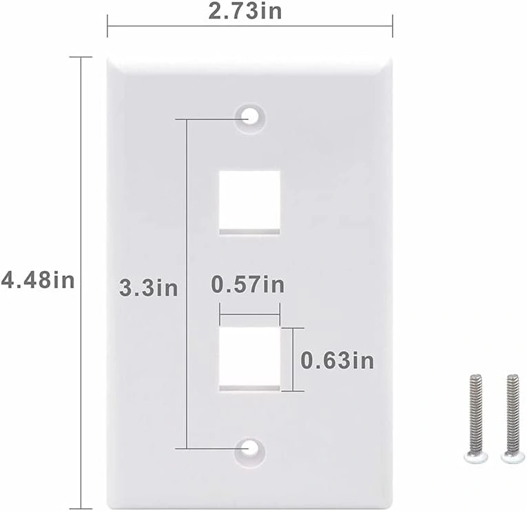 VCE 2 Port Keystone Wall Plate UL Listed (9-Pack) - photo 2
