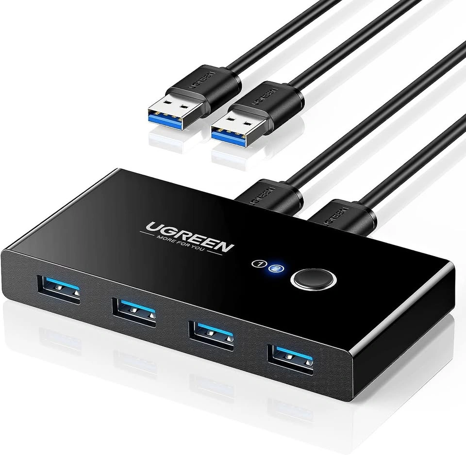 UGREEN USB 3.0 Sharing Switch - 2 Computers, 4 Ports