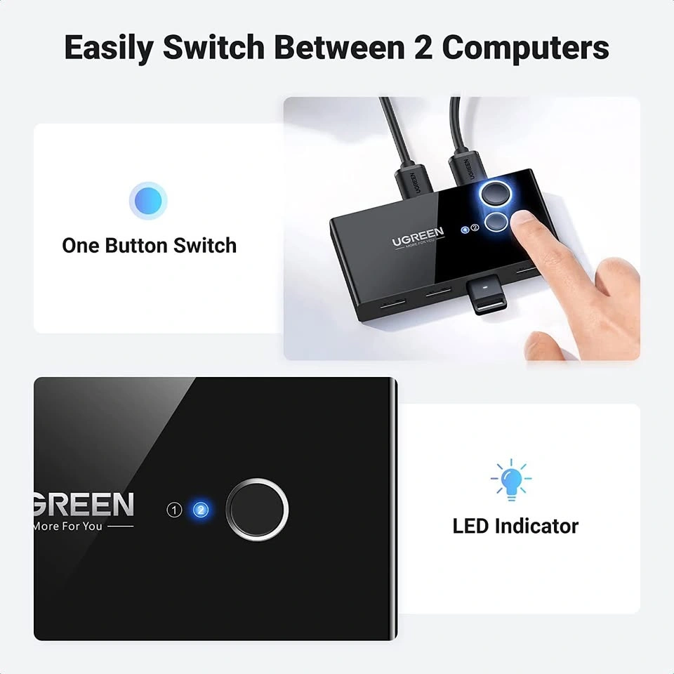 UGREEN USB 3.0 Sharing Switch - 2 Computers, 4 Ports - photo 3