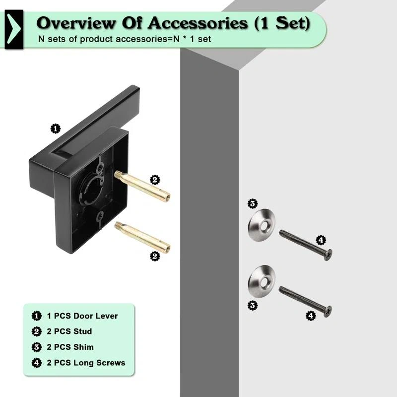 Non-Turning Door Lever (Set of 10) - photo 3