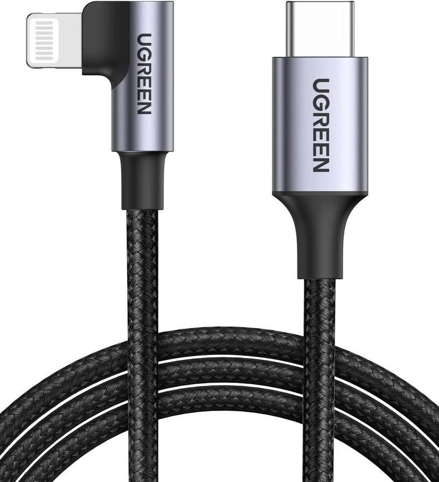 UGREEN USB C to Lightning Cable Right Angle 90 Degree Braided MF - photo 2