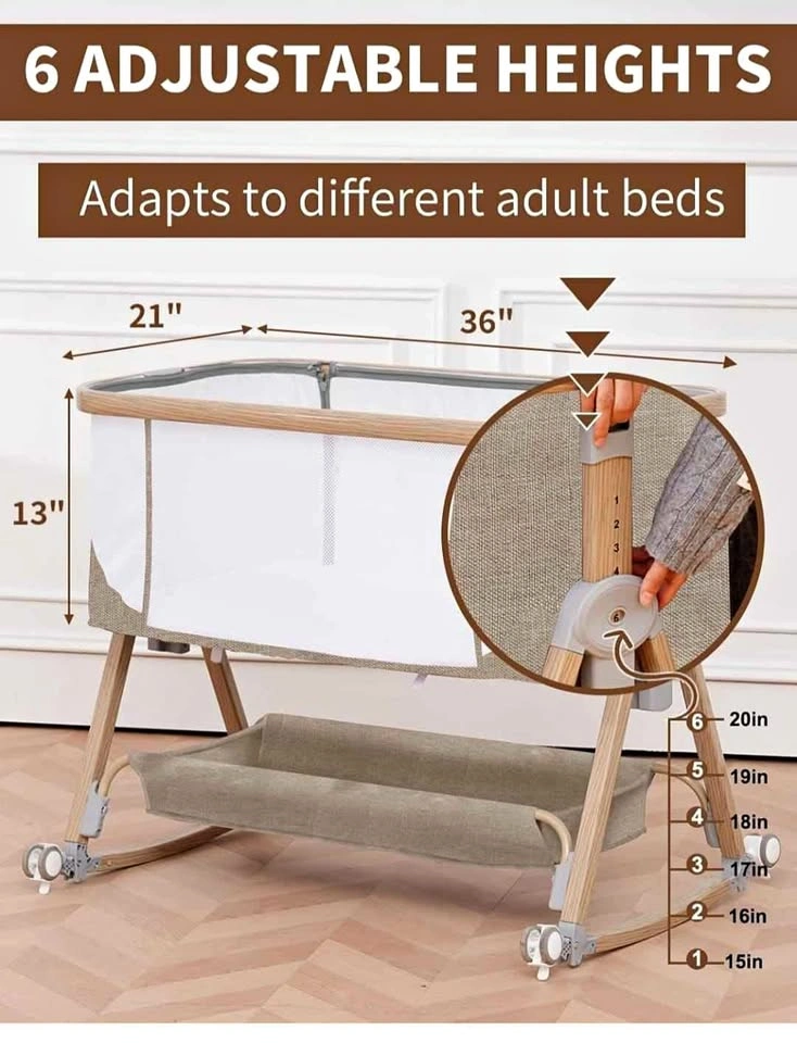 Baby Bassinet Bedside Sleeper with Sheets & Mattress