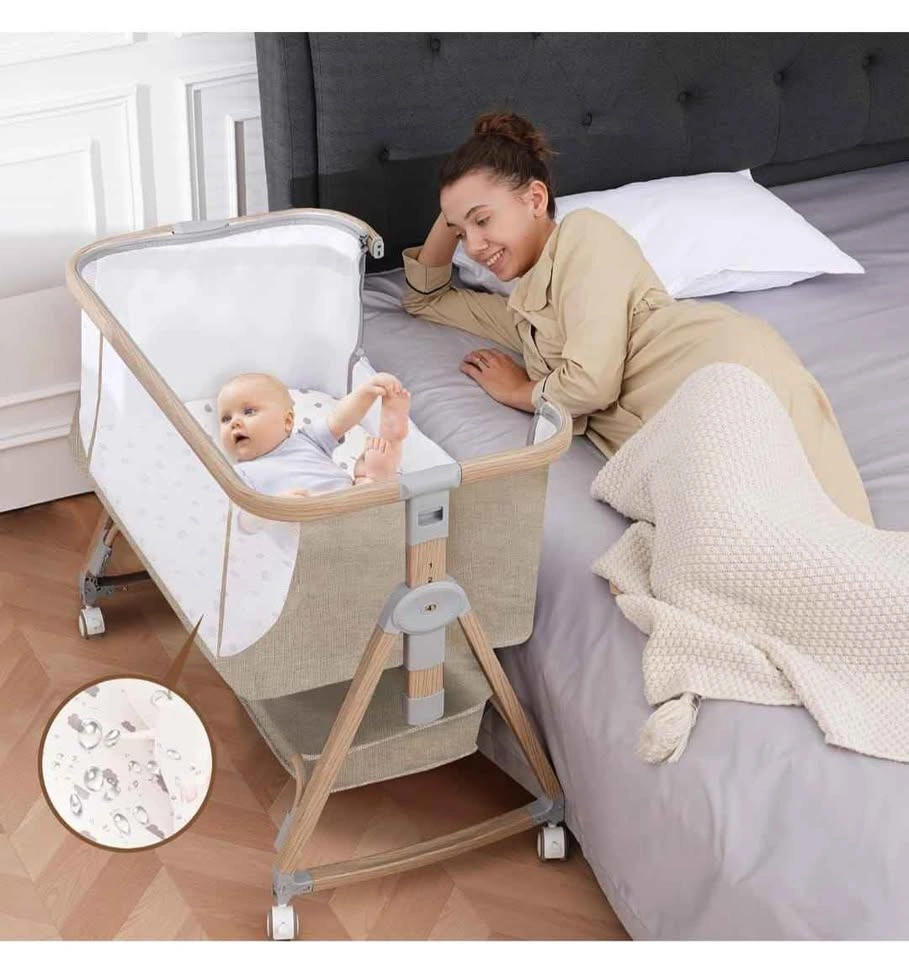 Baby Bassinet Bedside Sleeper with Sheets & Mattress - photo 2