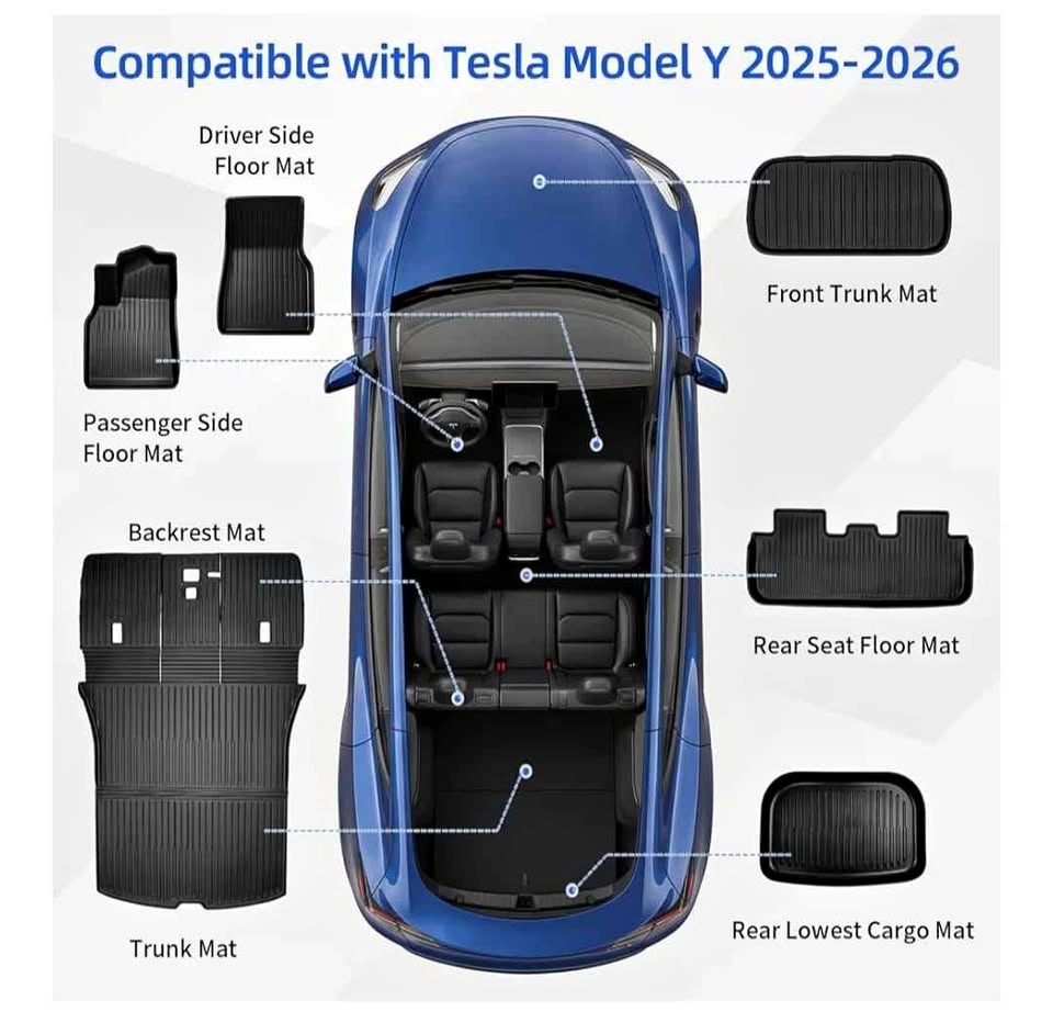 Tesla Model Y 2025-2026 All Weather Floor Mats