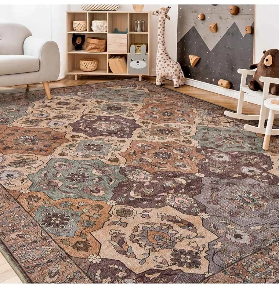 9x12 Washable Moroccan Trellis Area Rug