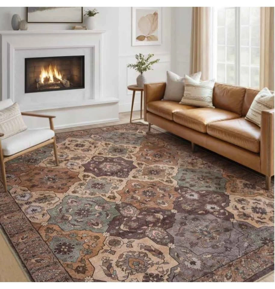9x12 Washable Moroccan Trellis Area Rug - photo 4
