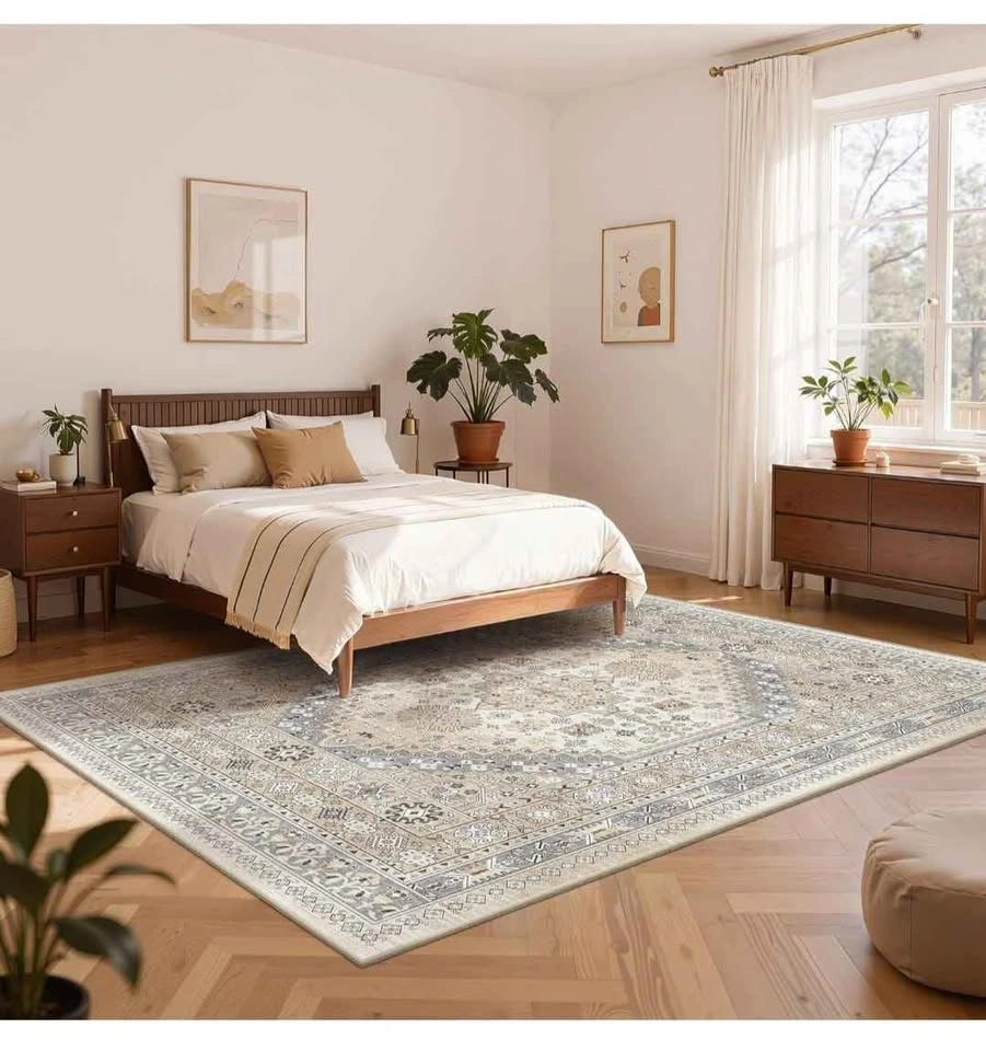 6x9 Area Rug - Soft, Washable, Non-Slip Vintage Style - photo 3