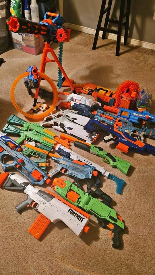 Nerf blasters and darts