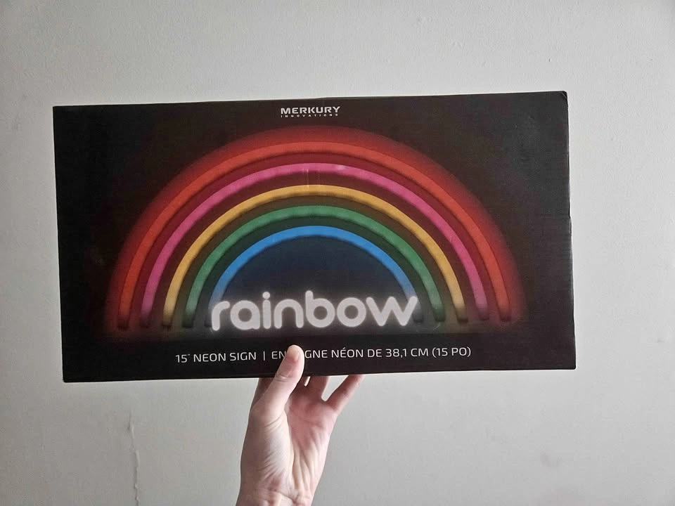 Rainbow neon sign
