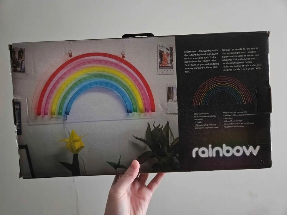 Rainbow neon sign - photo 2
