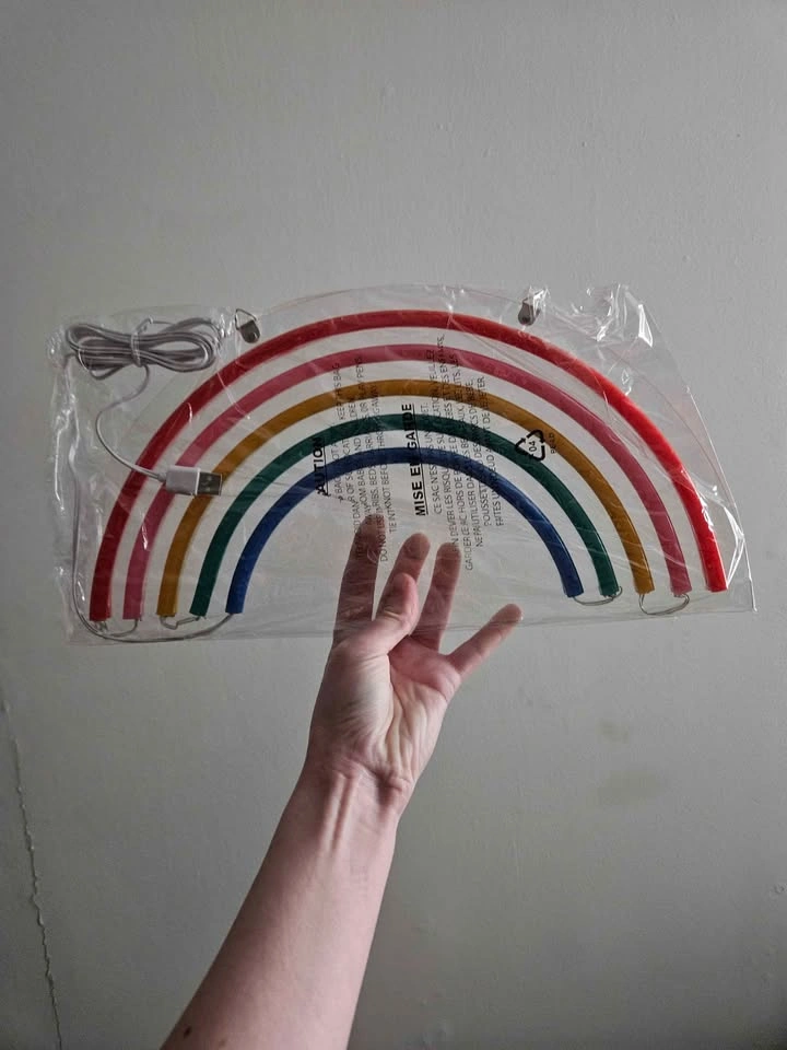 Rainbow neon sign - photo 3