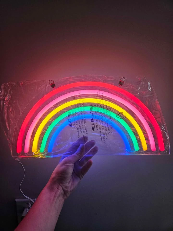 Rainbow neon sign - photo 4
