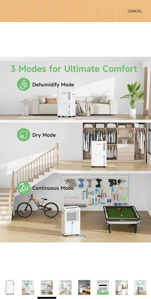 Trazico 1500 Sq. Ft. Smart Dehumidifier - photo 3