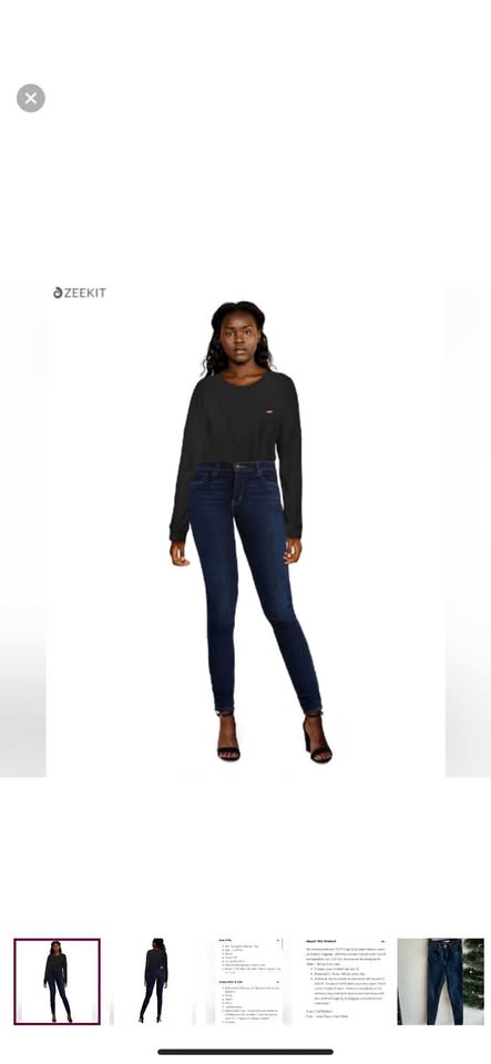 Levi’s dark blue high rise supper skinny - 720 - size 25