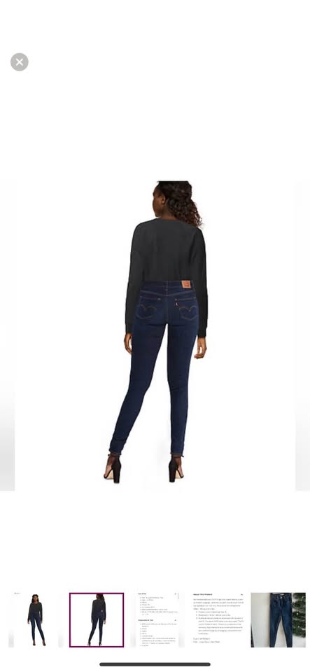 Levi’s dark blue high rise supper skinny - 720 - size 25 - photo 2