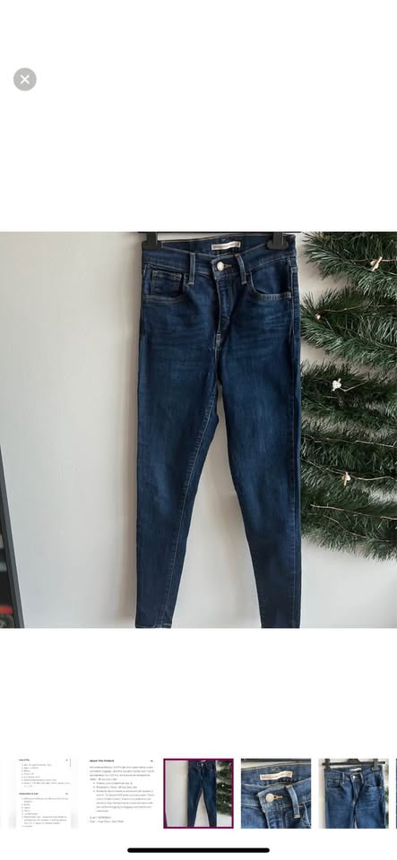 Levi’s dark blue high rise supper skinny - 720 - size 25 - photo 5