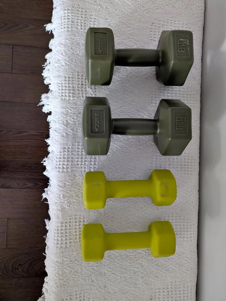 Set of 4 Dumbbells – 5 lb Each (Great Shape)