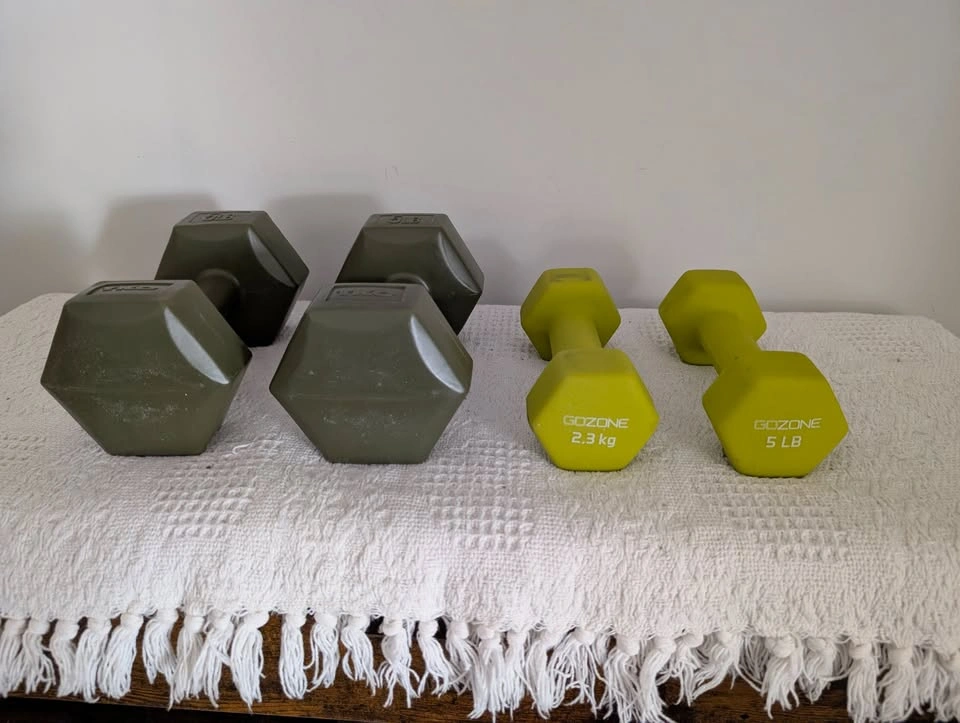 Set of 4 Dumbbells – 5 lb Each (Great Shape) - photo 2