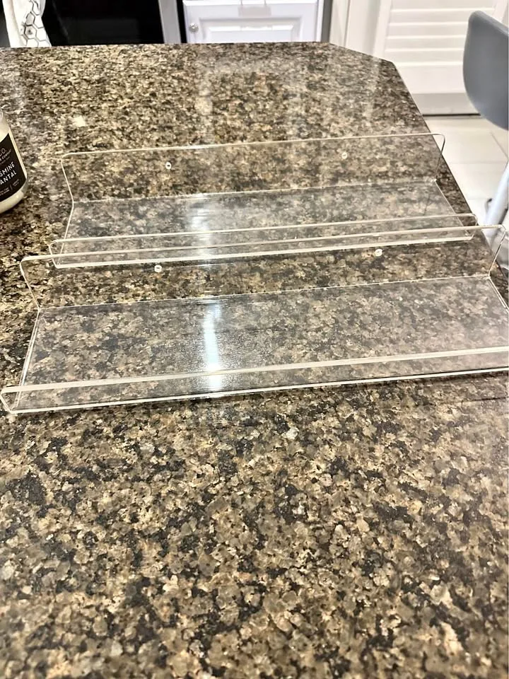 2 Clear Acrylic Floating Wall Shelves thumbnail