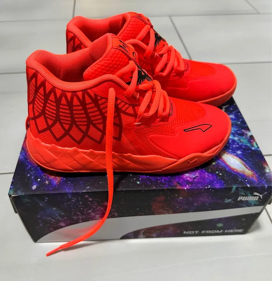Puma Melo MB.01 Lo Red Blast Shoes, with box image indicator(2)