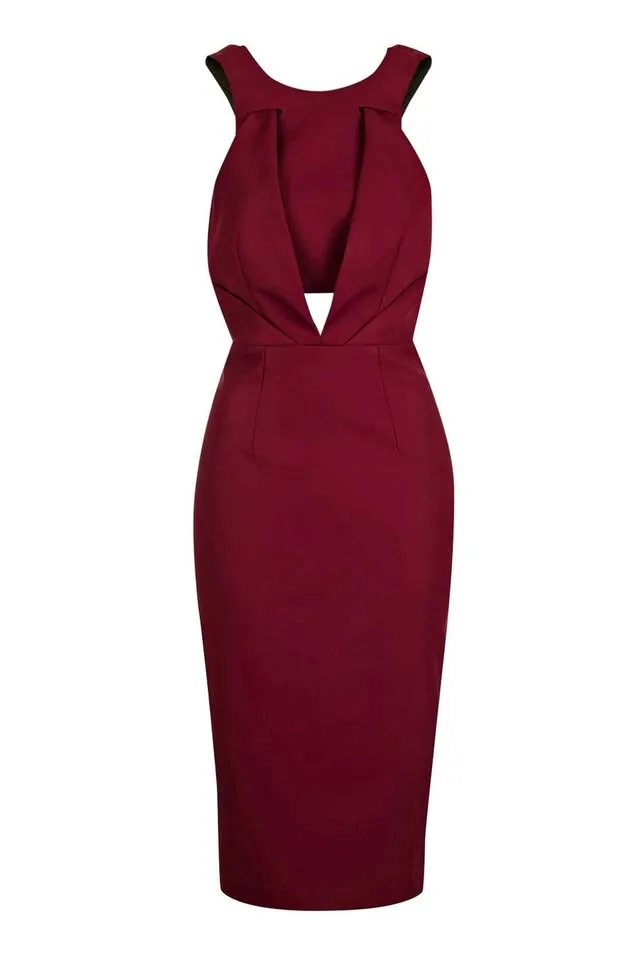 Topshop Strappy Structured Midi Dress thumbnail
