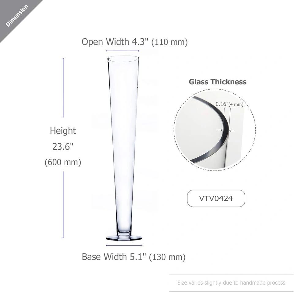 24" Glass Trumpet Vase - photo 4