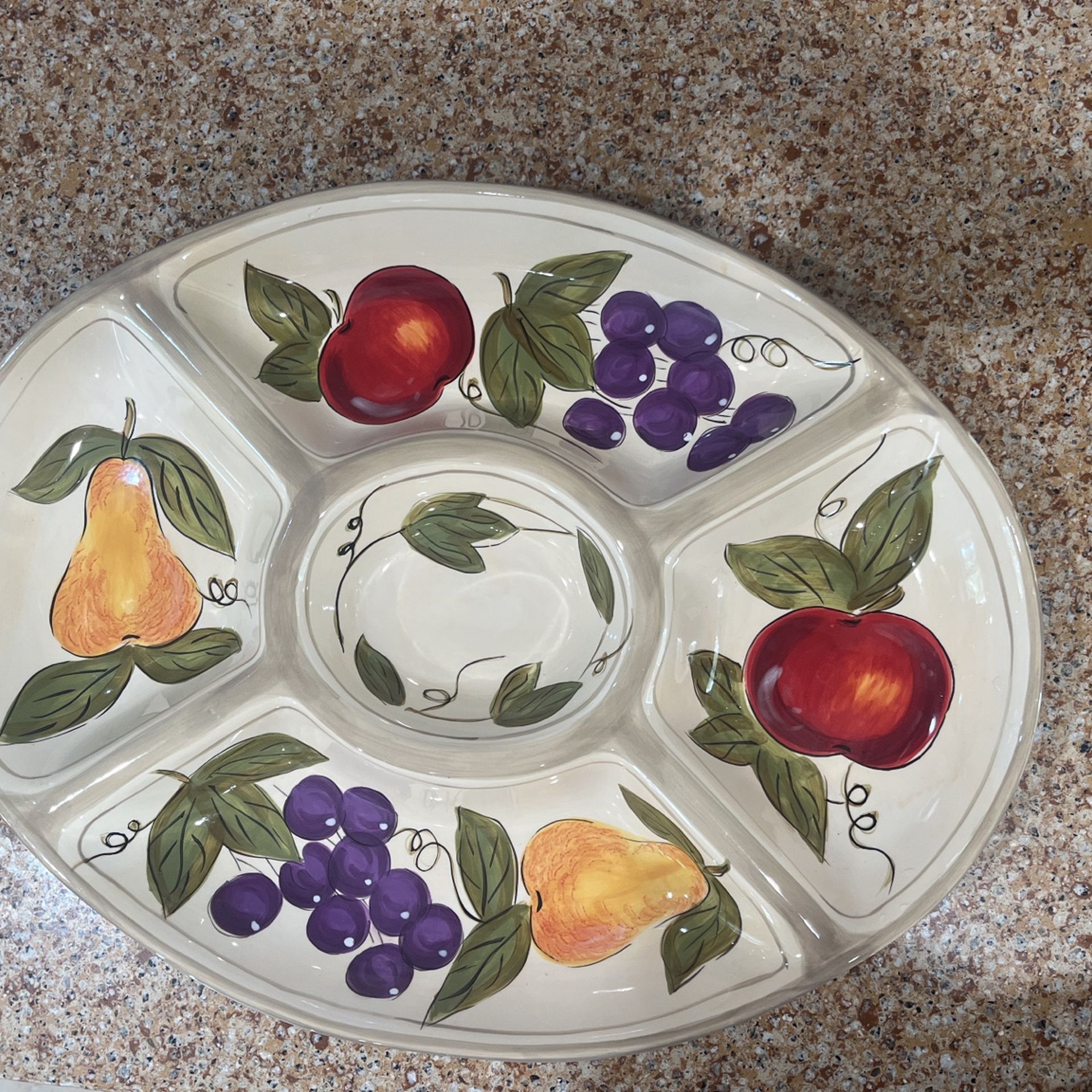 Oval Platter with 5 Divisions