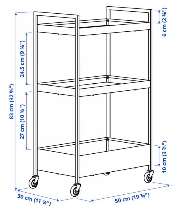 Ikea white utility table/cart - photo 2